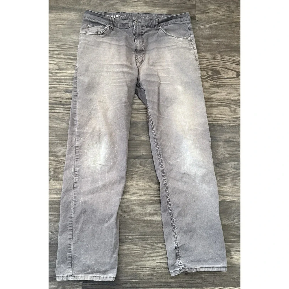 workwear Distressed Faded Rugged Gray pants Utility 36x32 Grunge Blue Collar Y2K - Picture 1 of 12